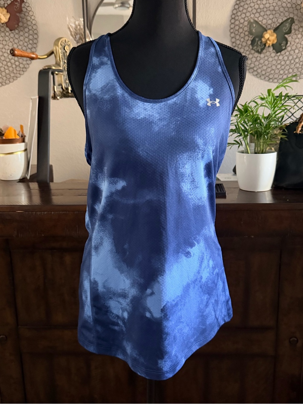 Under Armour Women's Navy & Royal Blue Tie-Dye Performance Tank